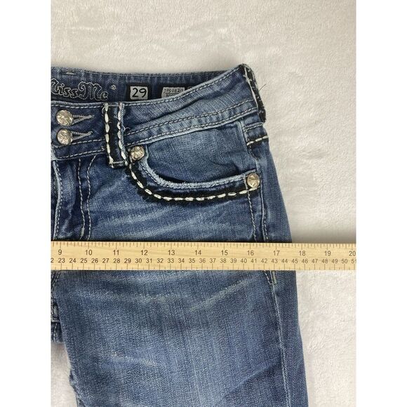 Miss Me Jeans Women's Bootcut Medium Wash Blue Low Rise Jeans Size 29 - Picture 5 of 15